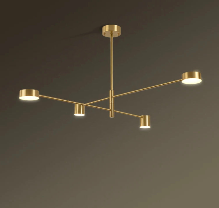 Modern Chandelier Nordic Golden Copper Living, Dining, Bedroom Lights