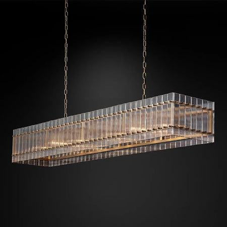 Modern Pendant Light Luxury Large Rectangle Chandeliers Dining Room Lights