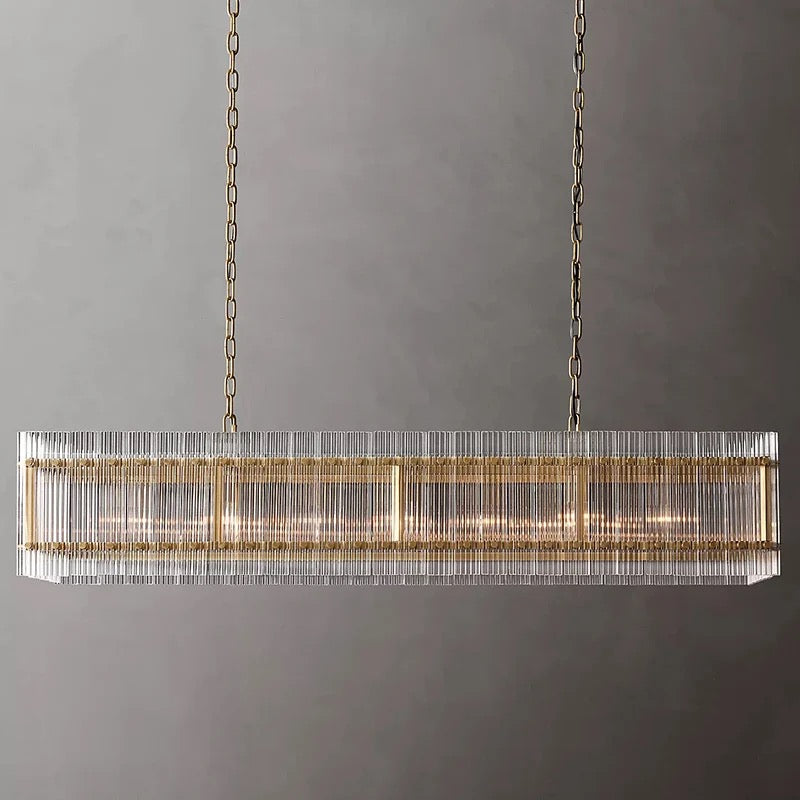 Modern Pendant Light Luxury Large Rectangle Chandeliers Dining Room Lights