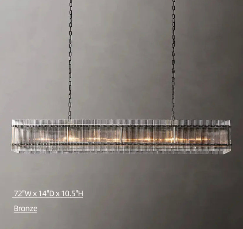 Modern Pendant Light Luxury Large Rectangle Chandeliers Dining Room Lights