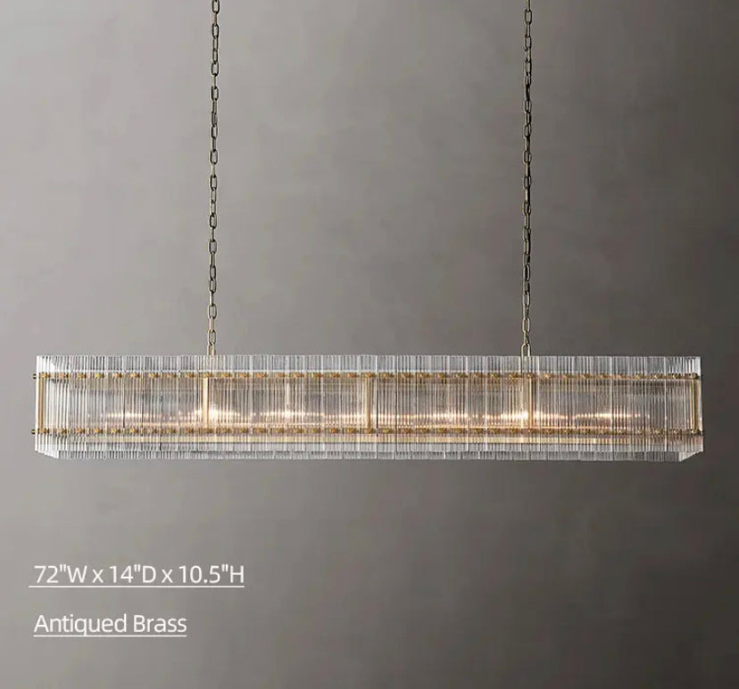 Modern Pendant Light Luxury Large Rectangle Chandeliers Dining Room Lights