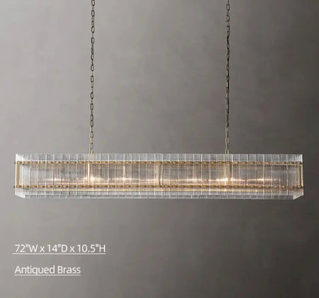 Modern Pendant Light Luxury Large Rectangle Chandeliers Dining Room Lights