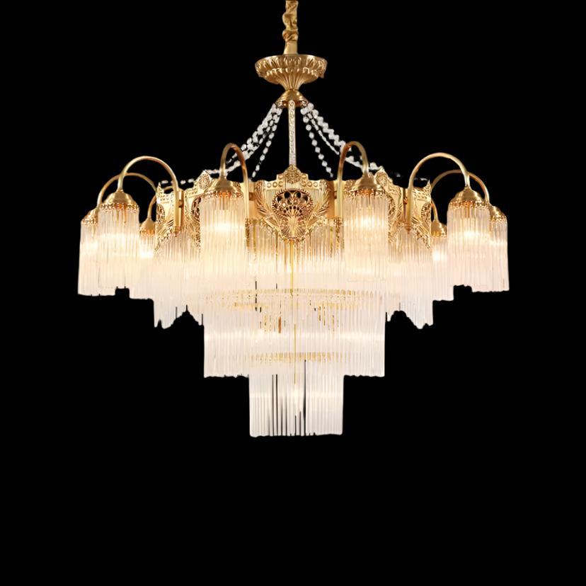 Vintage Chandelier Vatican Style Brass Classic Pendant Light Hanging Lights Foyer Crystal Chandelier