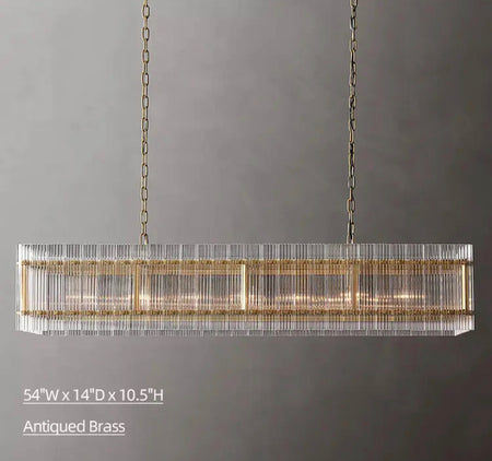 Modern Pendant Light Luxury Large Rectangle Chandeliers Dining Room Lights