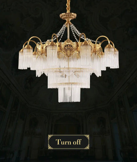 Vintage Chandelier Vatican Style Brass Classic Pendant Light Hanging Lights Foyer Crystal Chandelier