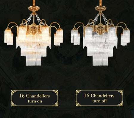 Vintage Chandelier Vatican Style Brass Classic Pendant Light Hanging Lights Foyer Crystal Chandelier