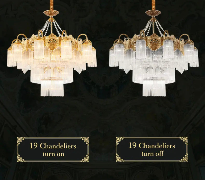 Vintage Chandelier Vatican Style Brass Classic Pendant Light Hanging Lights Foyer Crystal Chandelier