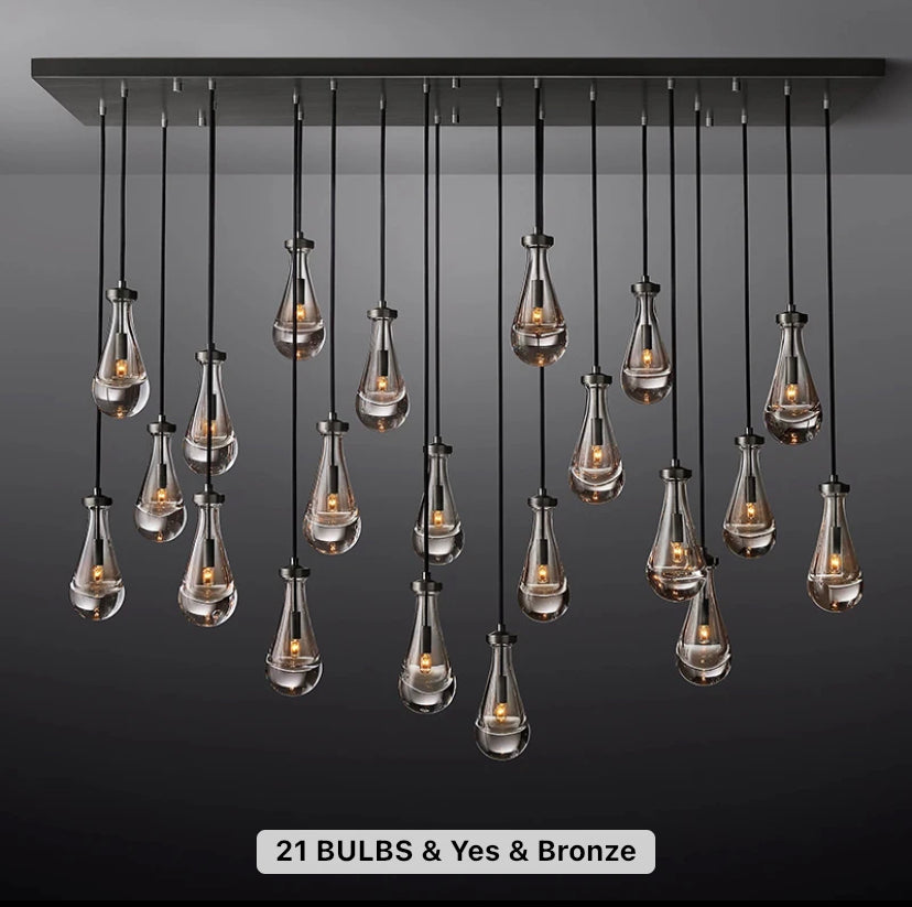 Designer Pendant Light Luxury Crystal Modern Aindrop Light for Dining Room