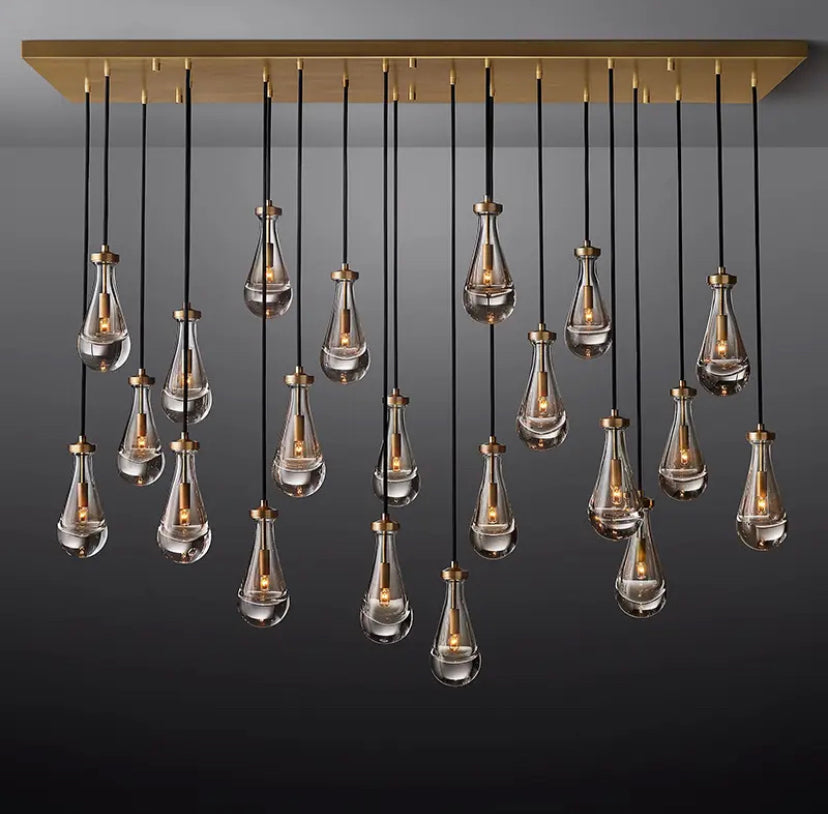 Designer Pendant Light Luxury Crystal Modern Aindrop Light for Dining Room