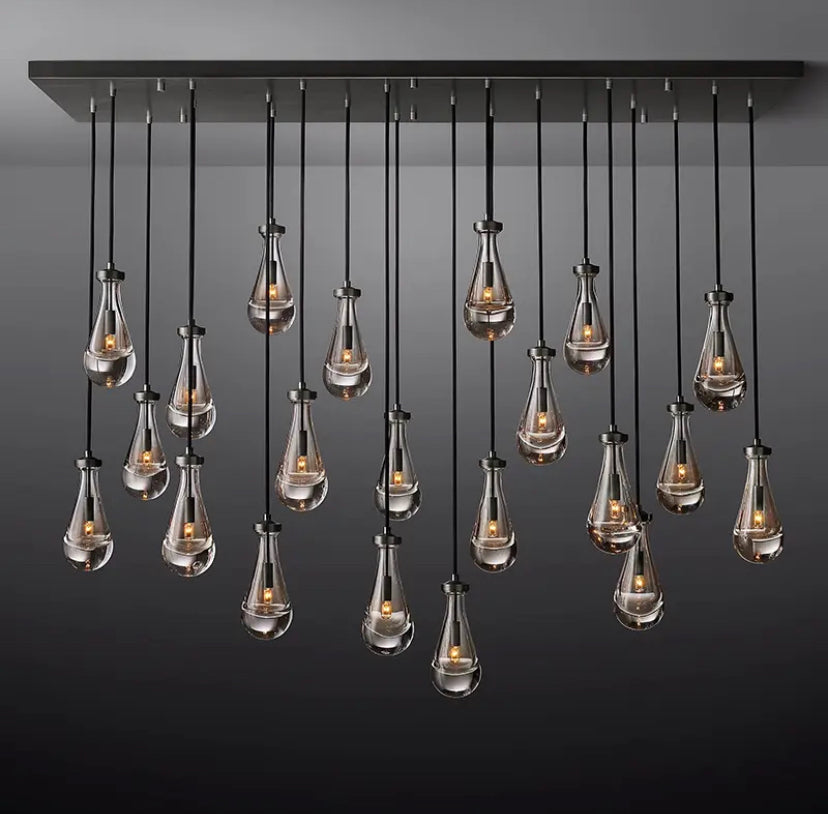 Designer Pendant Light Luxury Crystal Modern Aindrop Light for Dining Room