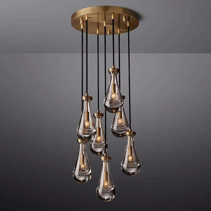 Modern Pendant Light Luxury Crystal Raindrop Living Room Dining Room Hanging Lights