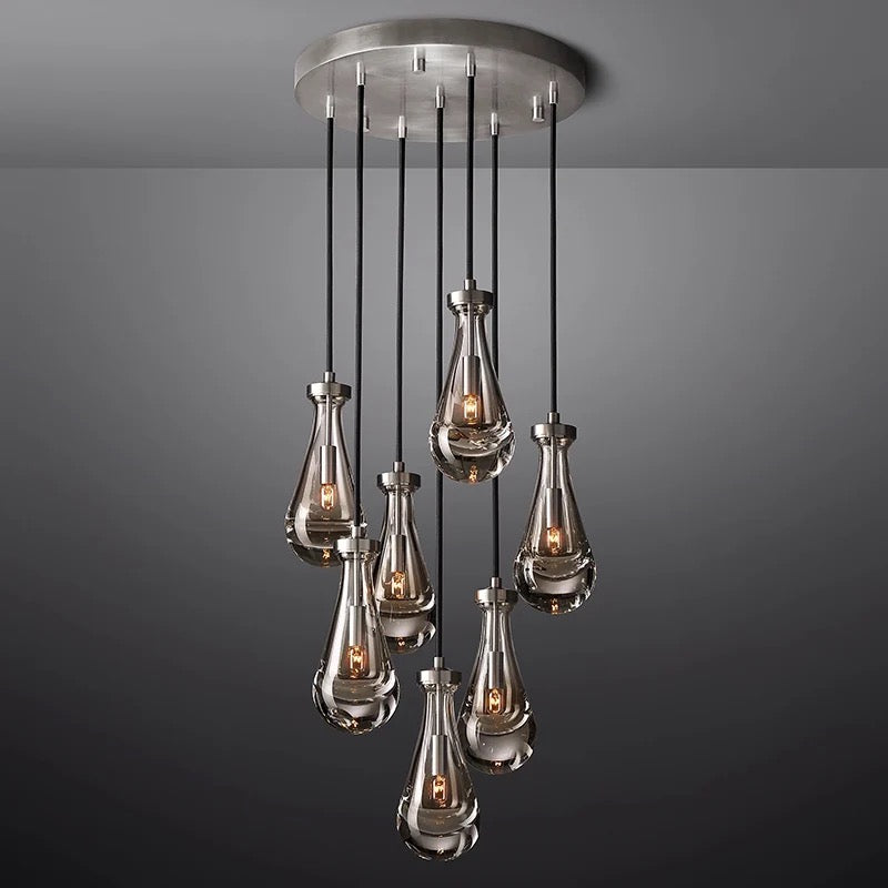 Modern Pendant Light Luxury Crystal Raindrop Living Room Dining Room Hanging Lights