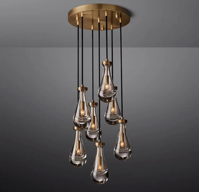 Modern Pendant Light Luxury Crystal Raindrop Living Room Dining Room Hanging Lights