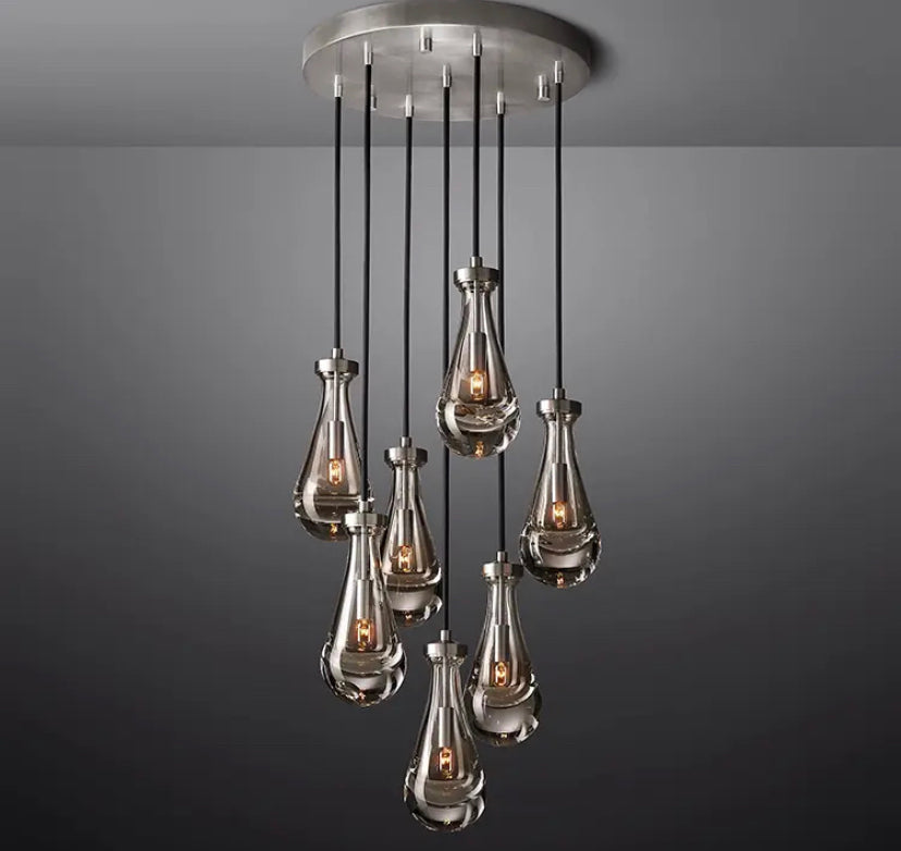 Modern Pendant Light Luxury Crystal Raindrop Living Room Dining Room Hanging Lights