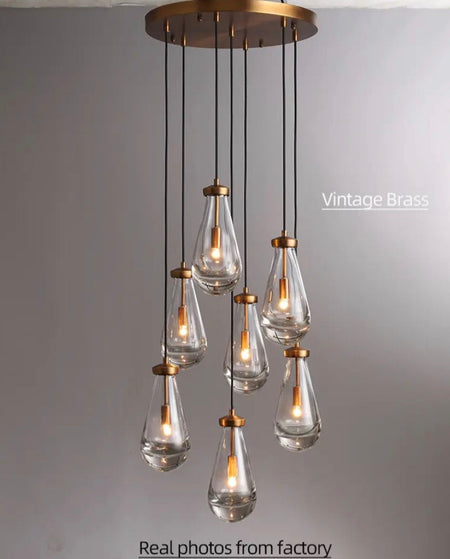 Modern Pendant Light Luxury Crystal Raindrop Living Room Dining Room Hanging Lights