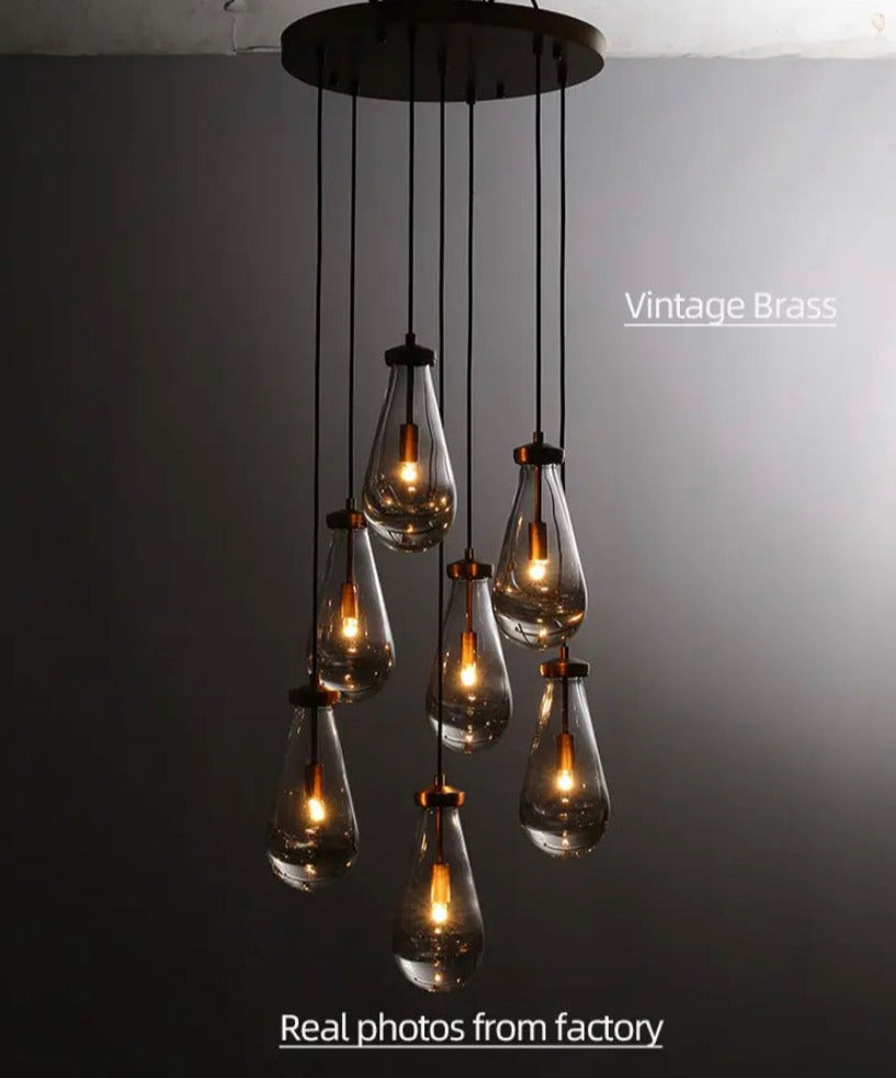 Modern Pendant Light Luxury Crystal Raindrop Living Room Dining Room Hanging Lights