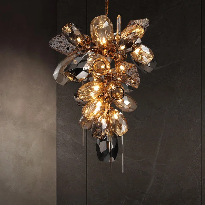 Modern Chandelier Luxury Calais Large Brass Crystal Murano Glass Lobby Villa Hall Stairs Lights