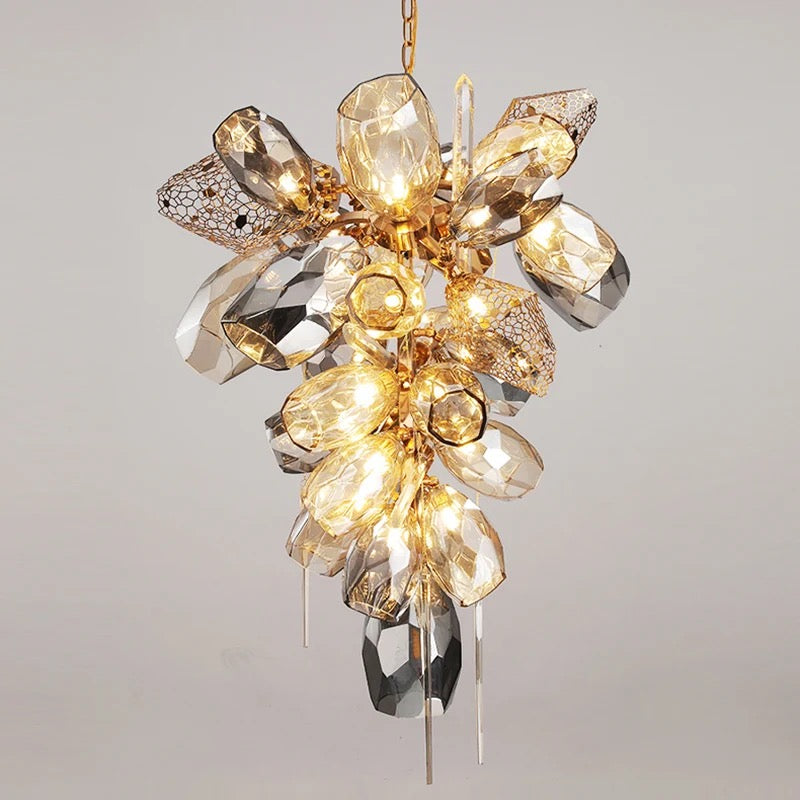 Modern Chandelier Luxury Calais Large Brass Crystal Murano Glass Lobby Villa Hall Stairs Lights