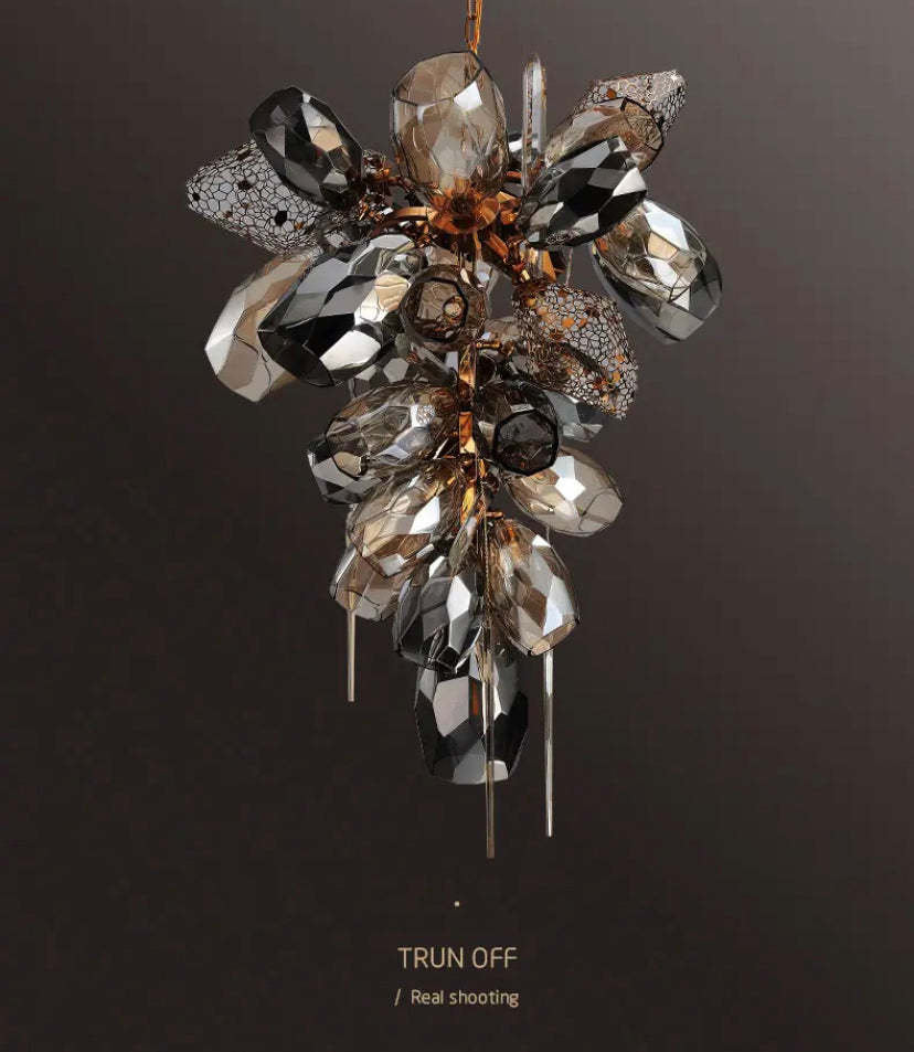 Modern Chandelier Luxury Calais Large Brass Crystal Murano Glass Lobby Villa Hall Stairs Lights