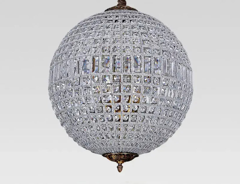 Vintage Chandelier Luxury Iron K9 Crystal Ball Hotel, Home, Court Living, Dining Room Pendant Lights