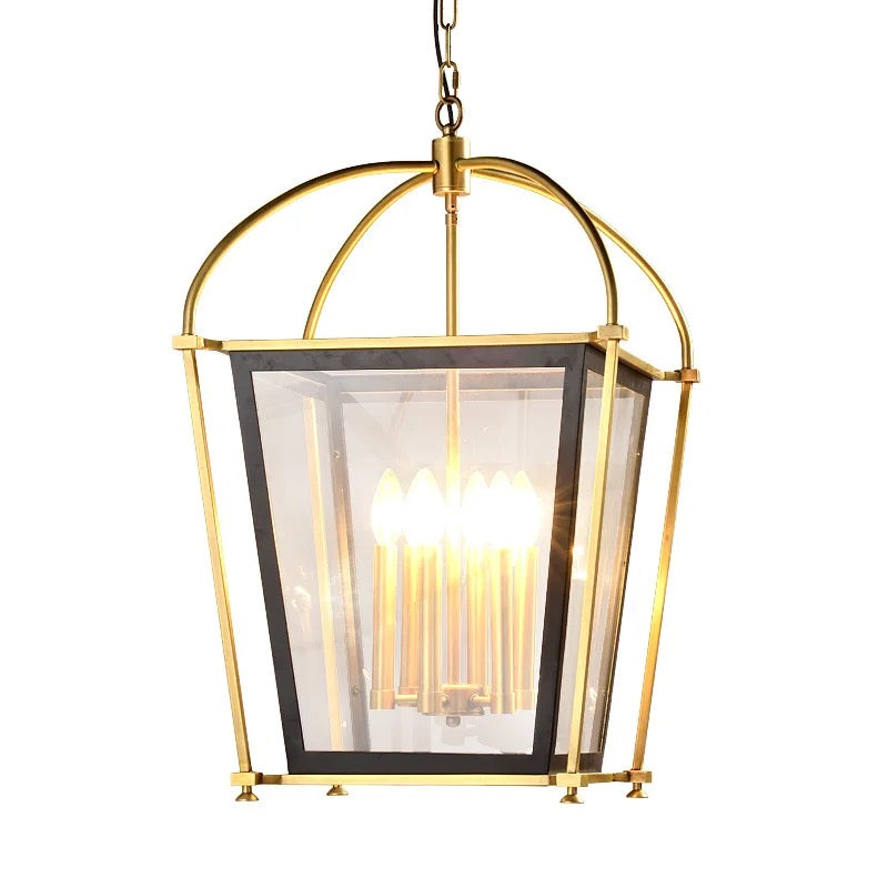 Antique Pendant Light Creative Design Brass Cage Hanging Lamp Kitchen Dining Room Lights