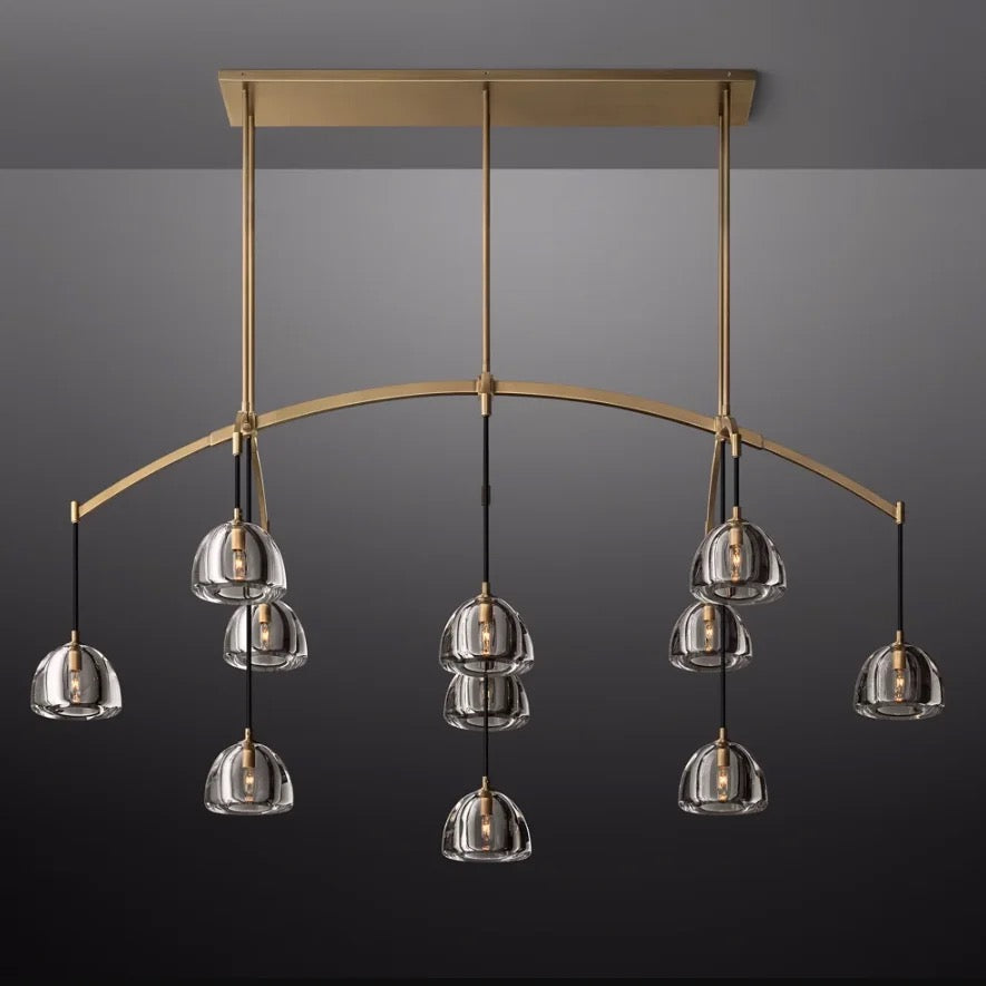 Lámpara colgante vintage de cristal de lujo para interiores, luces para sala de estar y comedor 