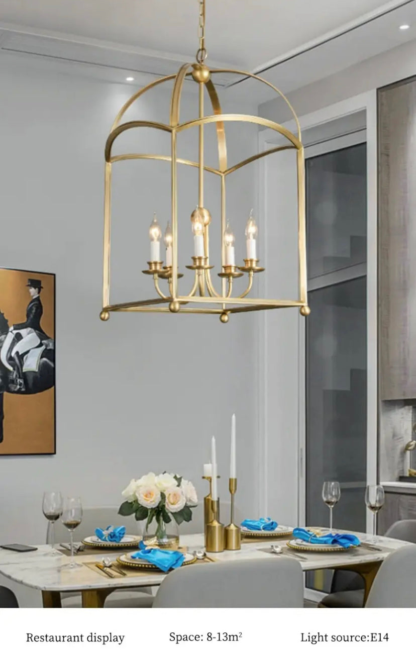 Vintage Pendant Light Brass Gold Hotel, Home Lobby, Bedroom, Kitchen Luxury Lights