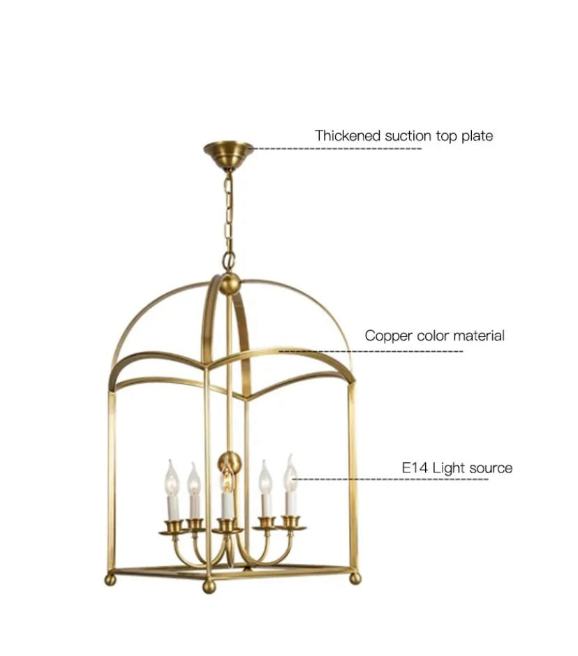 Vintage Pendant Light Brass Gold Hotel, Home Lobby, Bedroom, Kitchen Luxury Lights