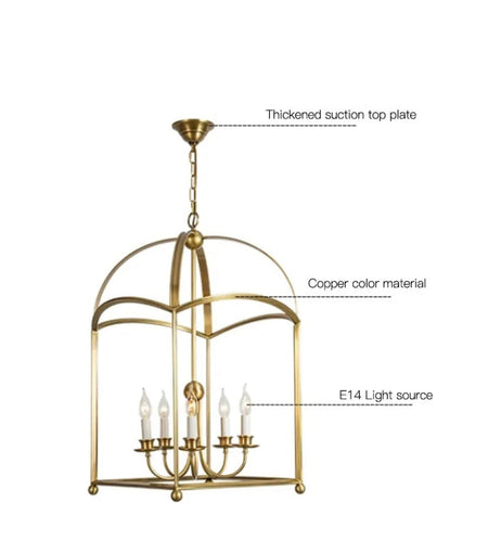 Vintage Pendant Light Brass Gold Hotel, Home Lobby, Bedroom, Kitchen Luxury Lights