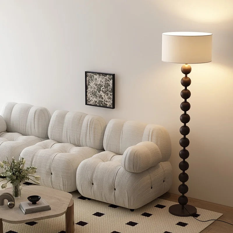 Vintage Floor Lamp French Retro Solid Wood Living Room, Bedroom Decorative Lighting