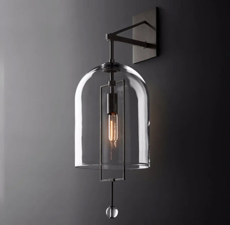 Modern Wall Lamp Glass Shade Copper Sconces Home Luxury Design Bedside Lights