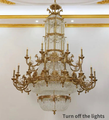 Antique Chandelier Interior Design French Luxury Imperial Crystal Light Staircase Living Room Hanging Deluxe Chandelier