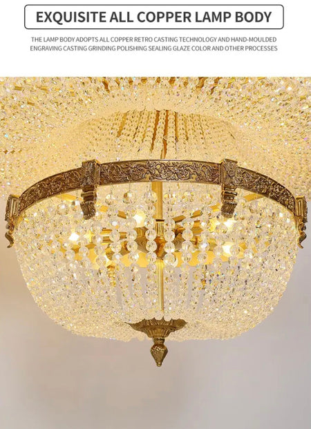 Antique Chandelier Interior Design French Luxury Imperial Crystal Light Staircase Living Room Hanging Deluxe Chandelier