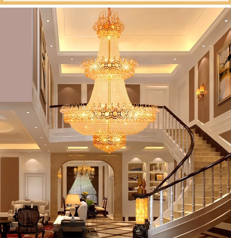 Antique Crystal Chandelier Luxury Classic Home, Villa, Hotel Wedding, Living Room Stairs Big Art Chandelier