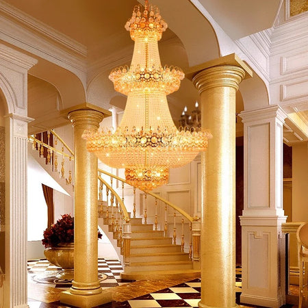 Antique Crystal Chandelier Luxury Classic Home, Villa, Hotel Wedding, Living Room Stairs Big Art Chandelier