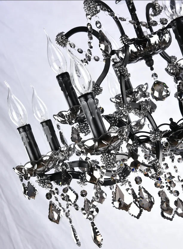 Designer Chandelier Smoky Crystal Hotel, Home, Villa Stairs Living Room Antique Hanging Lights