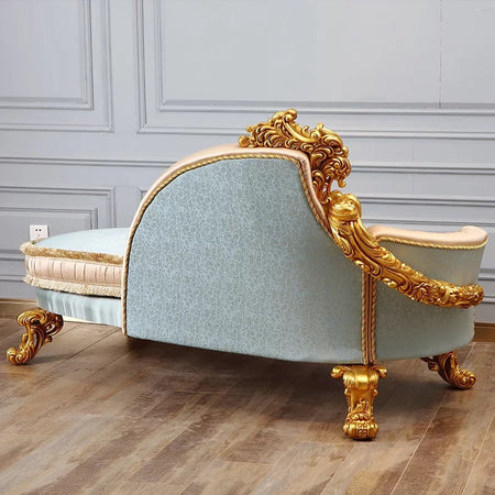 Couch European Chaise Lounge Sofas Luxury Solid Wood Gold Carving Couch