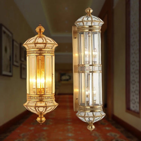 Modern Wall Light European Style Indoor, Outdoor Luxury Waterproof Copper Staircase Lights