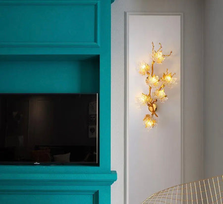 Modern Light Luxury Living Room, Bedroom, Bedside Wall Lights Crystal, Aluminum Wall Lamps