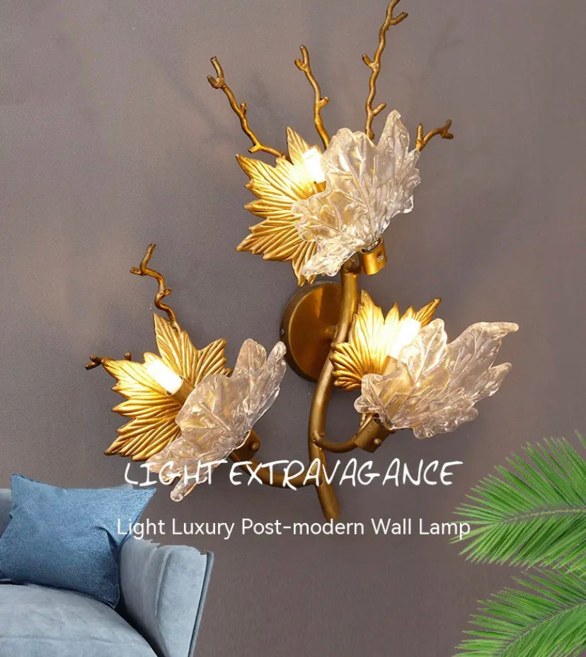 Modern Light Luxury Living Room, Bedroom, Bedside Wall Lights Crystal, Aluminum Wall Lamps