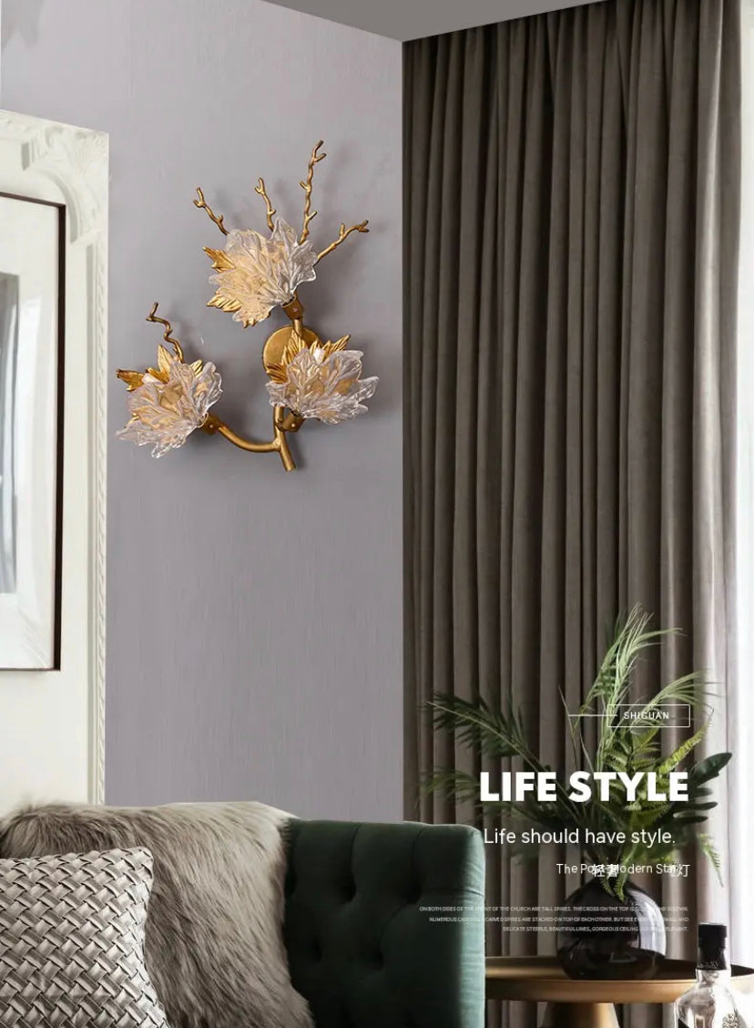 Modern Light Luxury Living Room, Bedroom, Bedside Wall Lights Crystal, Aluminum Wall Lamps