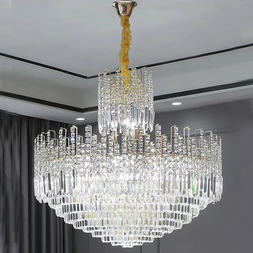 Luxury Chandelier Modern Classic Interior Staircase Lighting Home Living Room Crystal Chandeliers Lightings Solutions