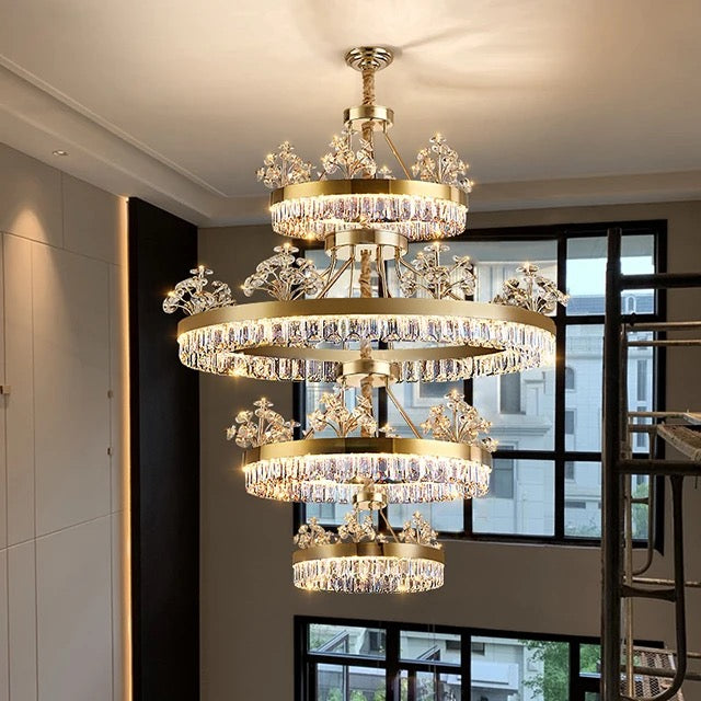 Modern Design Chandelier Home, Hotel Lobby Staircase Foyer Decorative Crystal Luxury Ceiling Chandeliers