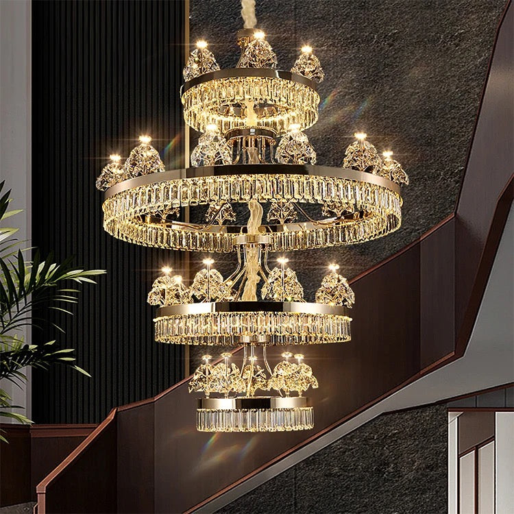 Modern Design Chandelier Home, Hotel Lobby Staircase Foyer Decorative Crystal Luxury Ceiling Chandeliers