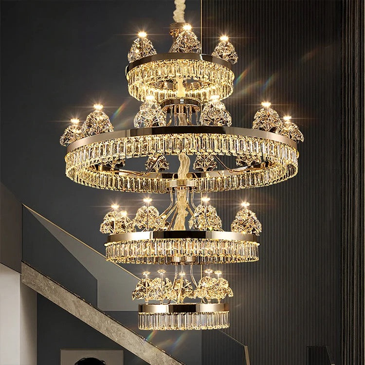 Modern Design Chandelier Home, Hotel Lobby Staircase Foyer Decorative Crystal Luxury Ceiling Chandeliers