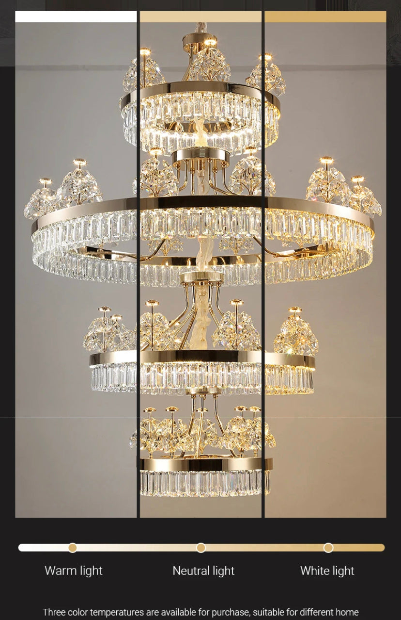 Modern Design Chandelier Home, Hotel Lobby Staircase Foyer Decorative Crystal Luxury Ceiling Chandeliers