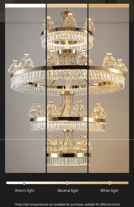 Modern Design Chandelier Home, Hotel Lobby Staircase Foyer Decorative Crystal Luxury Ceiling Chandeliers