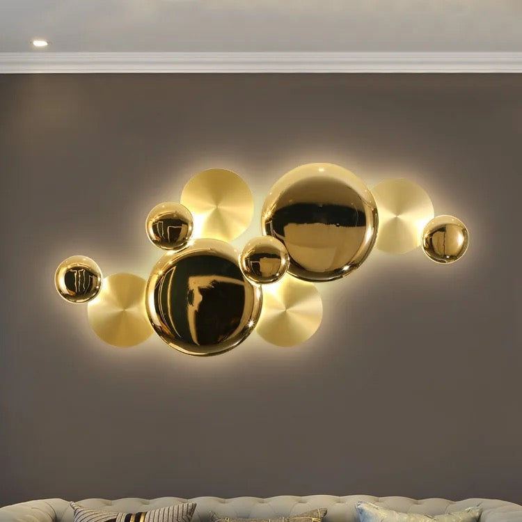 Wall Light Modern Nordic Wall Sconces Gold Lotus Leaf Hallway Bedside Lamp Indoor Wall Decoration Lighting