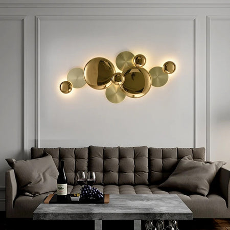 Wall Light Modern Nordic Wall Sconces Gold Lotus Leaf Hallway Bedside Lamp Indoor Wall Decoration Lighting