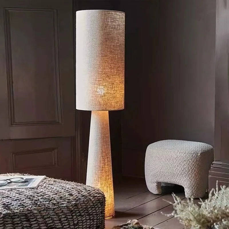 Nordic Style Floor Lamp Living Room Bedroom Balcony Metal Dupont Paper Floor Lamps